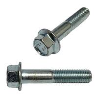 M6-1.0 X 30 mm Hex Flange Screw (PT), Non-Serrated, DIN 6921, Class 8.8, Clear Zinc